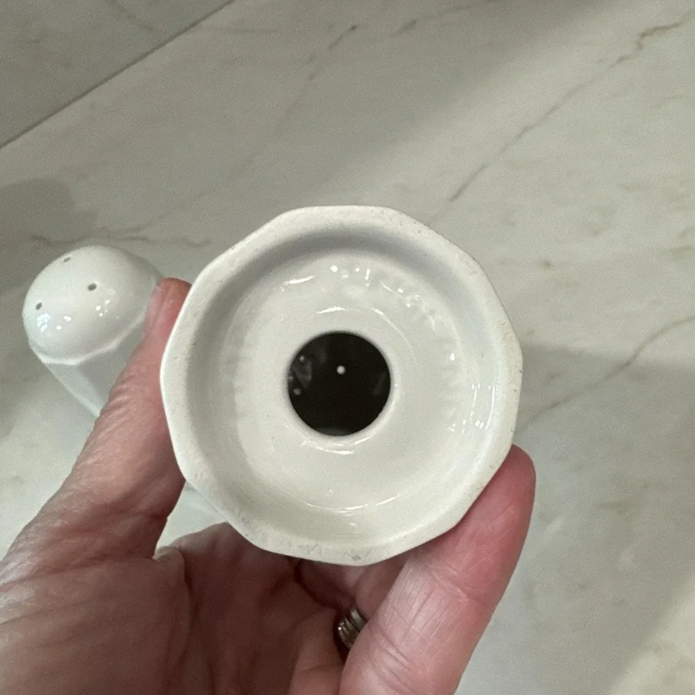 Johnson Brothers Regency White Ironstone Salt Pepper Shakers Made In England